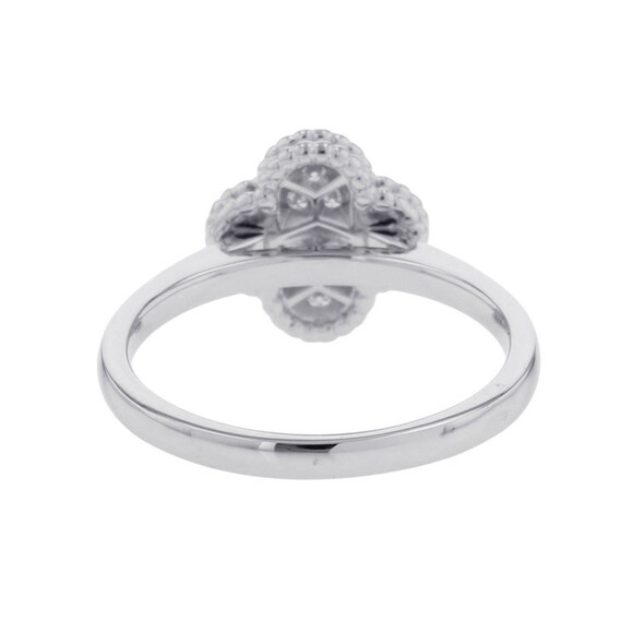 Van Cleef & Arpels Sweet Alhambra Ring, 12 diamonds totaling 0.08ct, 18K Whit... - Picture 3 of 12